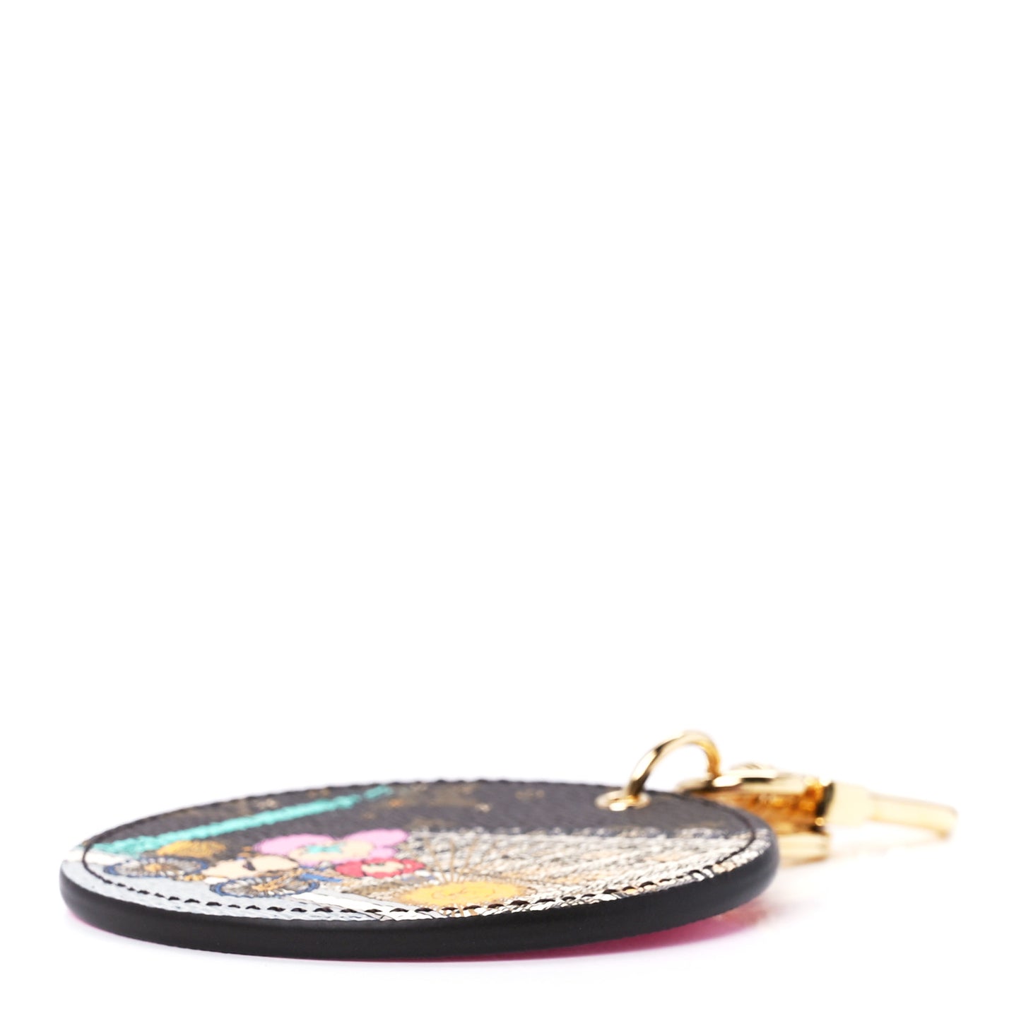 Monogram 2022 Christmas Animation Paris Bag Charm Key Ring Pink