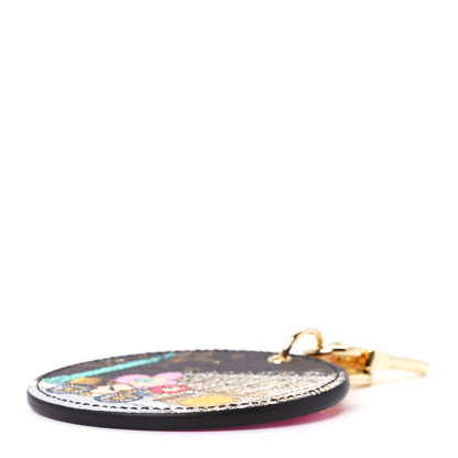 Louis Vuitton Monogram 2022 Christmas Animation Paris Bag Charm Key Ring Pink 7 of 10