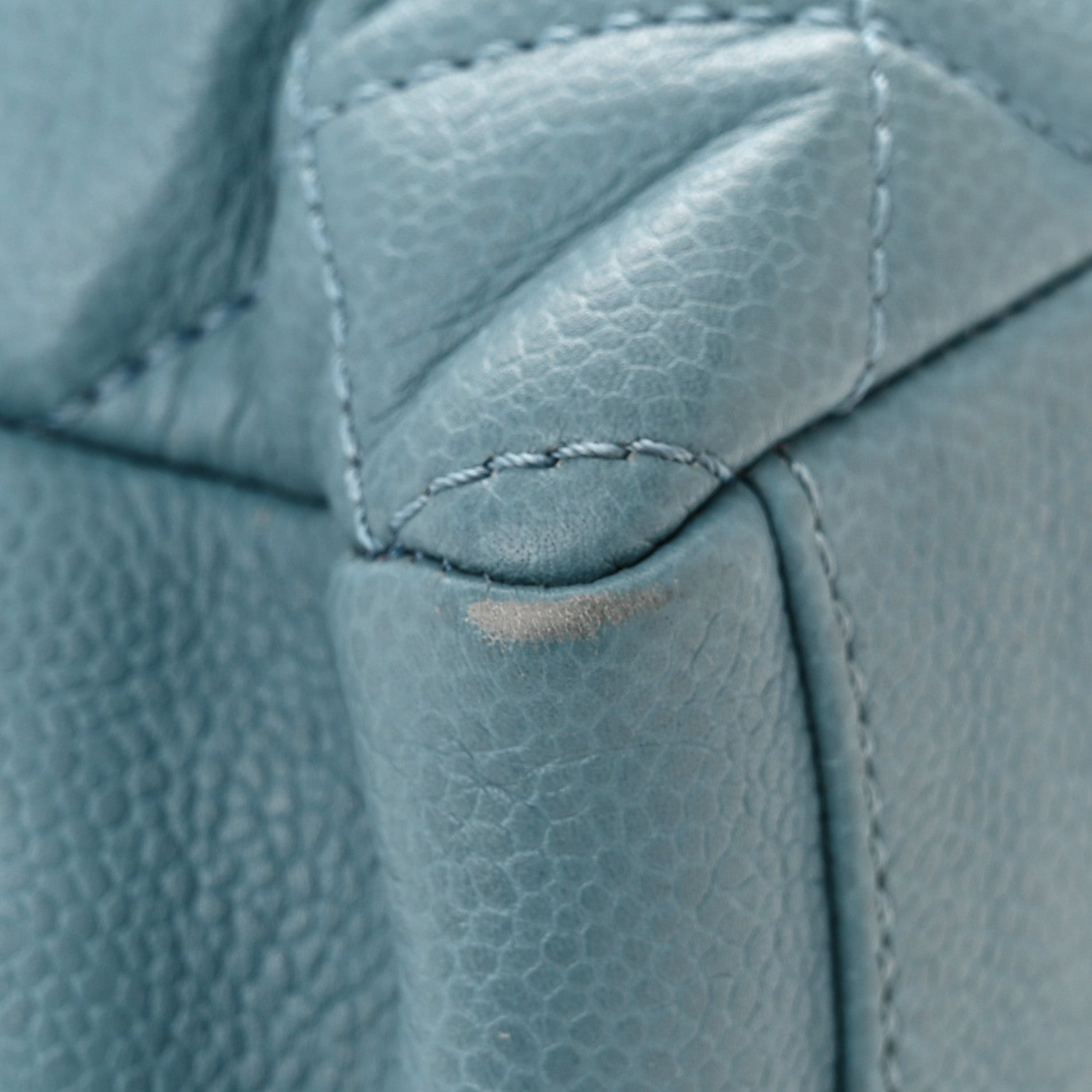 Chanel Caviar Quilted Petit Shopping Tote PST Blue 16 of 17