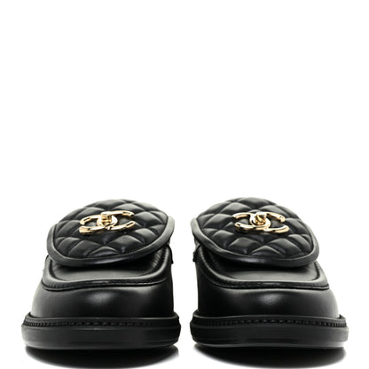 Chanel Lambskin Quilted CC Turnlock Loafers 41 Black 2 of 11
