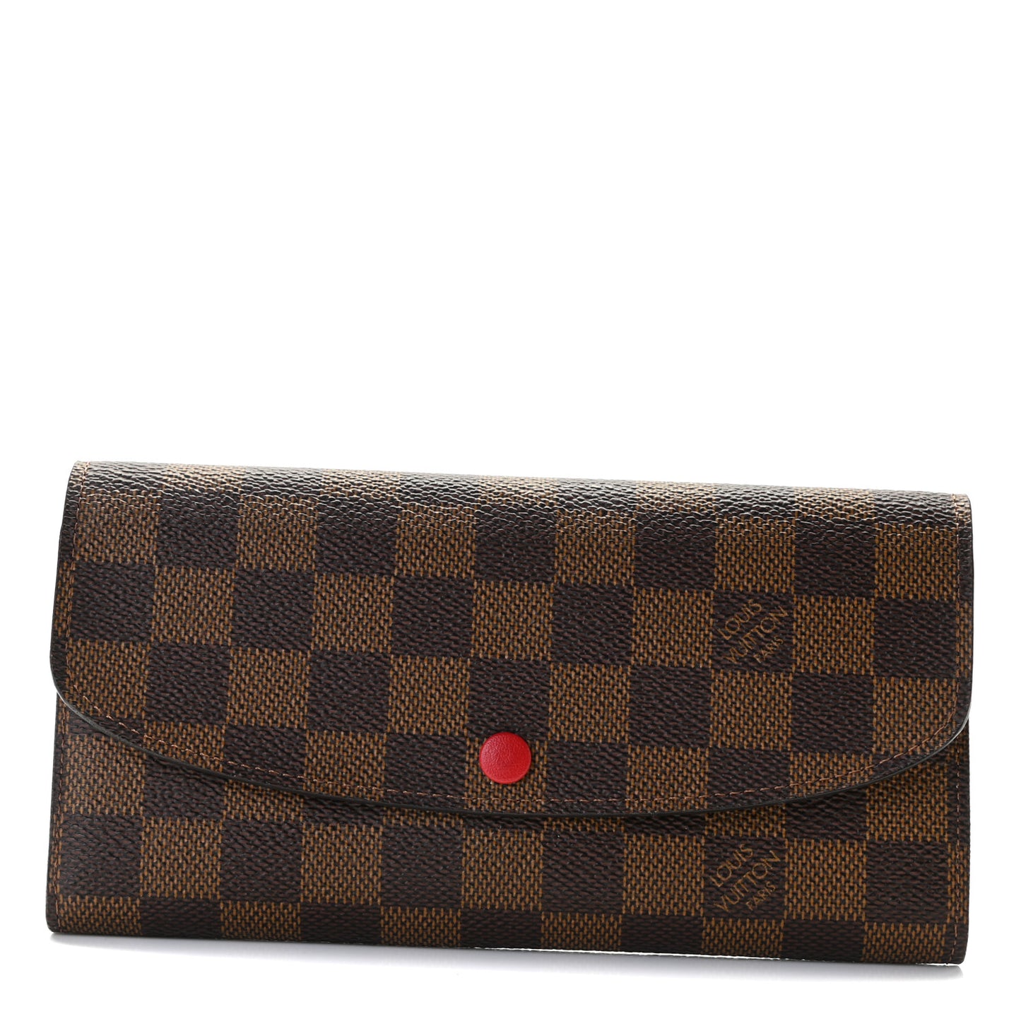 Damier Ebene Emilie Wallet Red