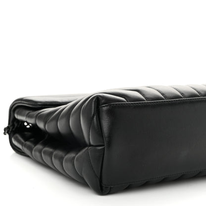Saint Laurent Calfskin Y Quilted Monogram Monochrome Medium Loulou Chain Satchel Black 9 of 10