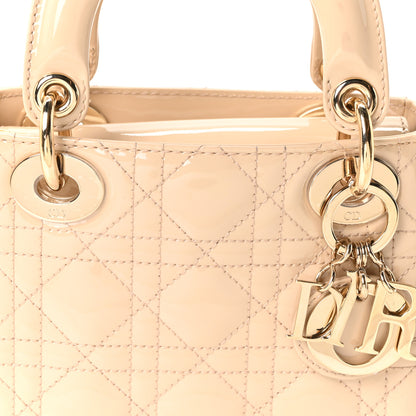 Christian Dior Patent Cannage Mini Lady Dior Beige 8 of 10