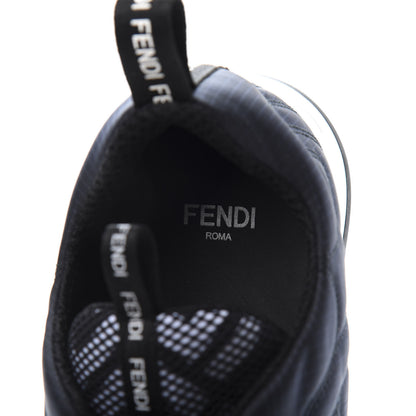Fendi Nylon Womens Ffreedom Sneakers 36 Blue Scuro Black White 7 of 10