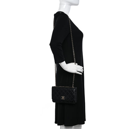 Chanel Lambskin Quilted Trendy CC Wallet On Chain WOC Black 2 of 12