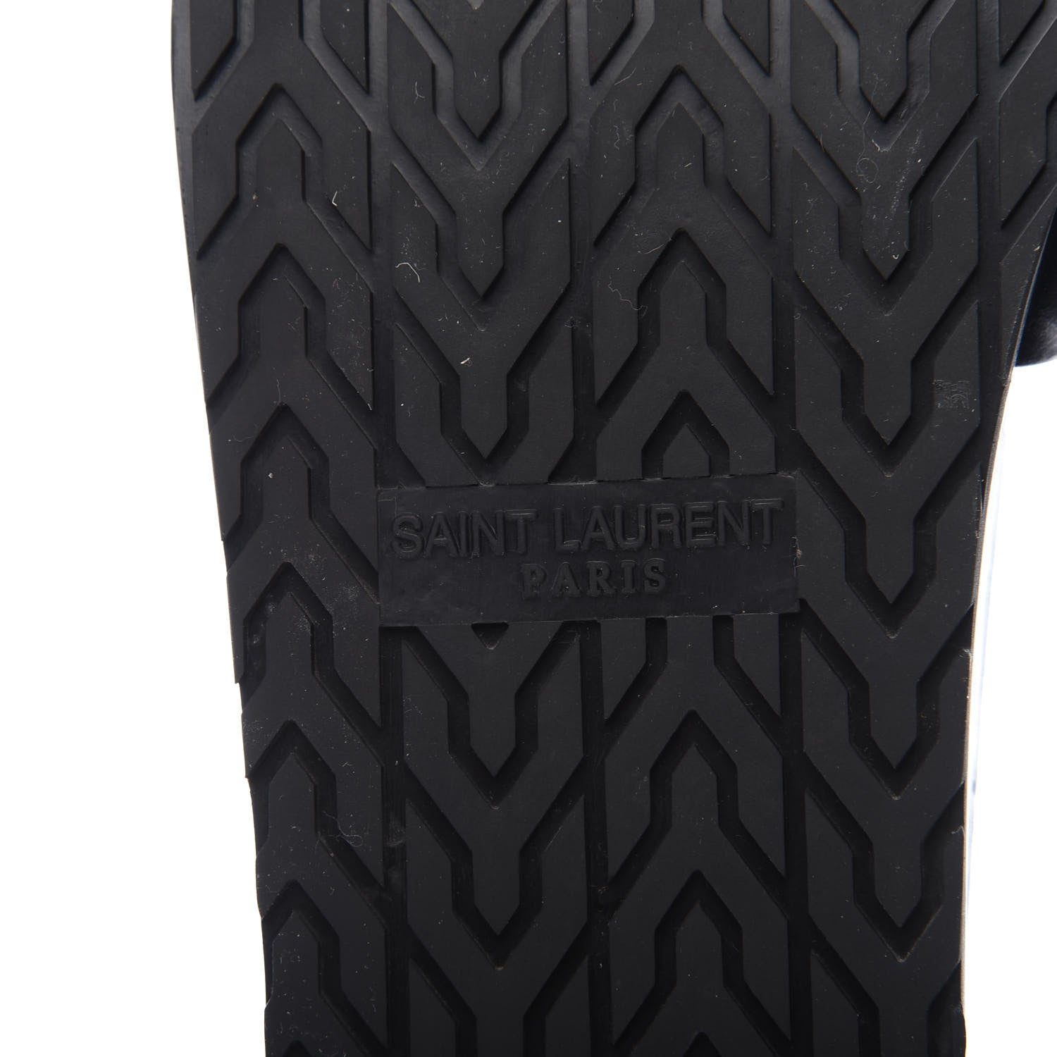 Saint Laurent Calfskin Monogram Jimmy Joan Slide Sandals 37 Black 7 of 8
