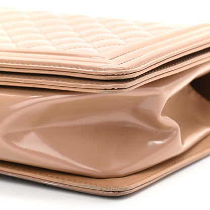 Chanel Iridescent Glazed Calfskin Quilted New Medium Boy Flap Dark Beige 10 of 12