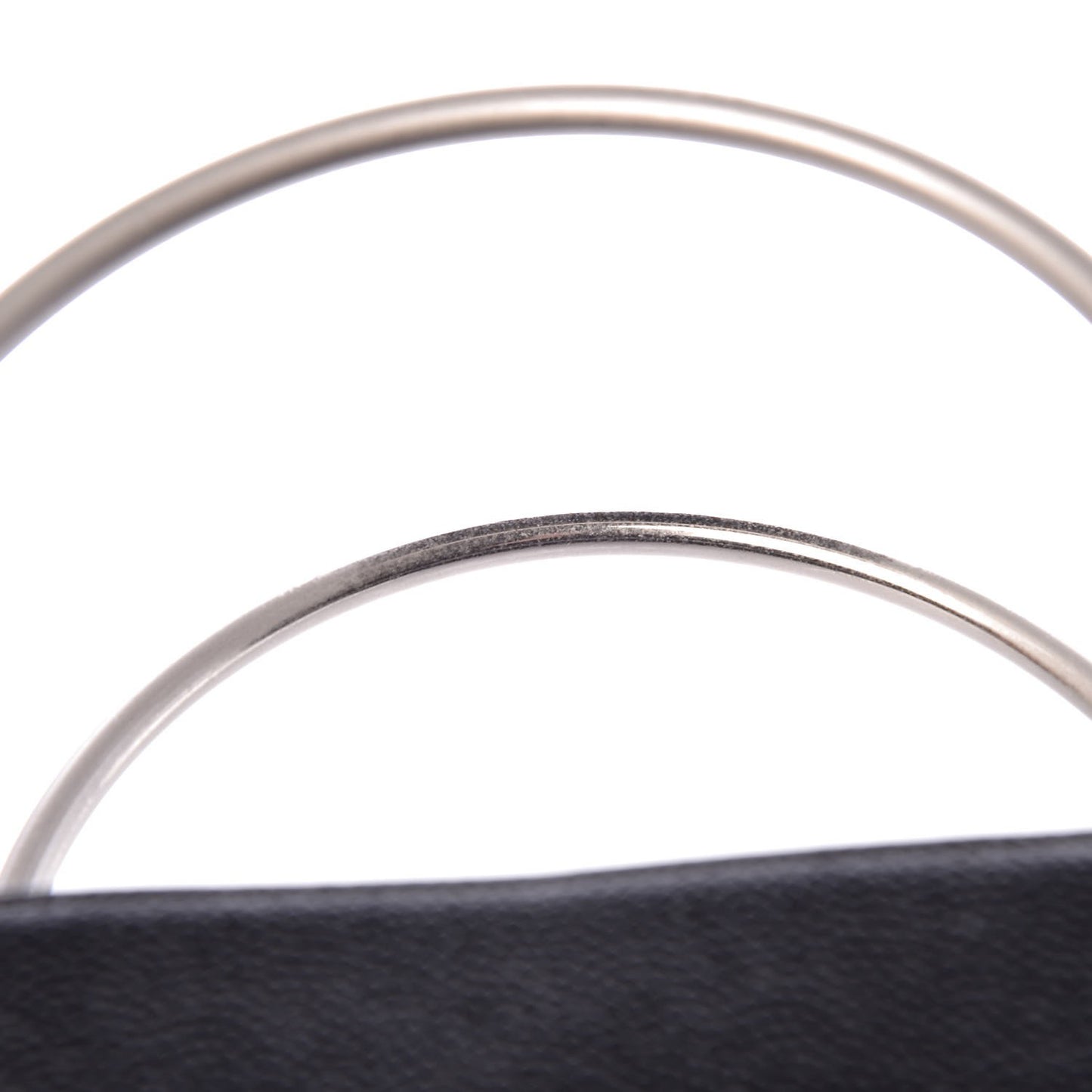 Caviar Metal Handle Tote Black