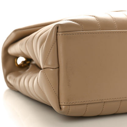 Saint Laurent Calfskin Y Quilted Monogram Medium Loulou Chain Satchel Dark Beige 7 of 11