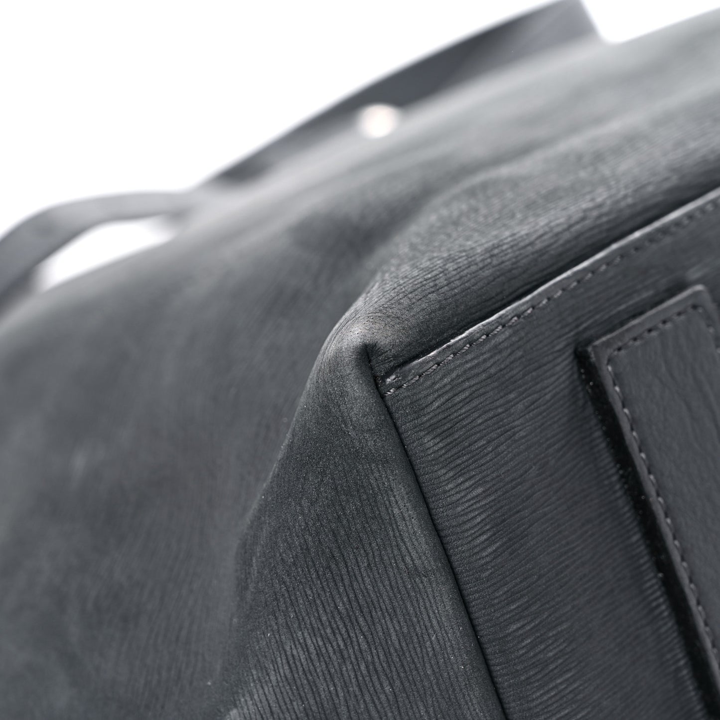 Nubuck Calfskin Folded Messenger Bag Grey