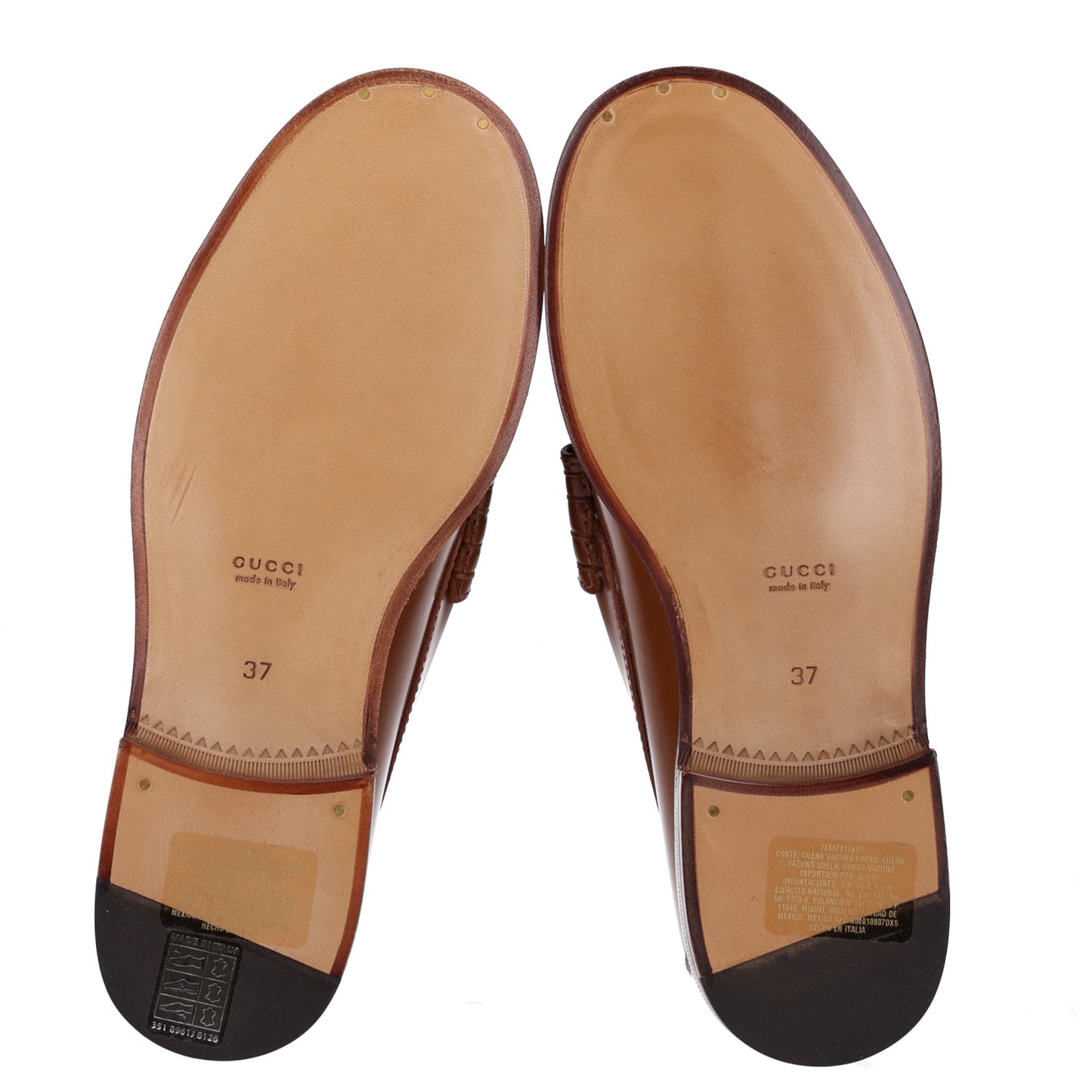 Millennial Ribot Cut Out Interlocking G Loafers 37 Cuir