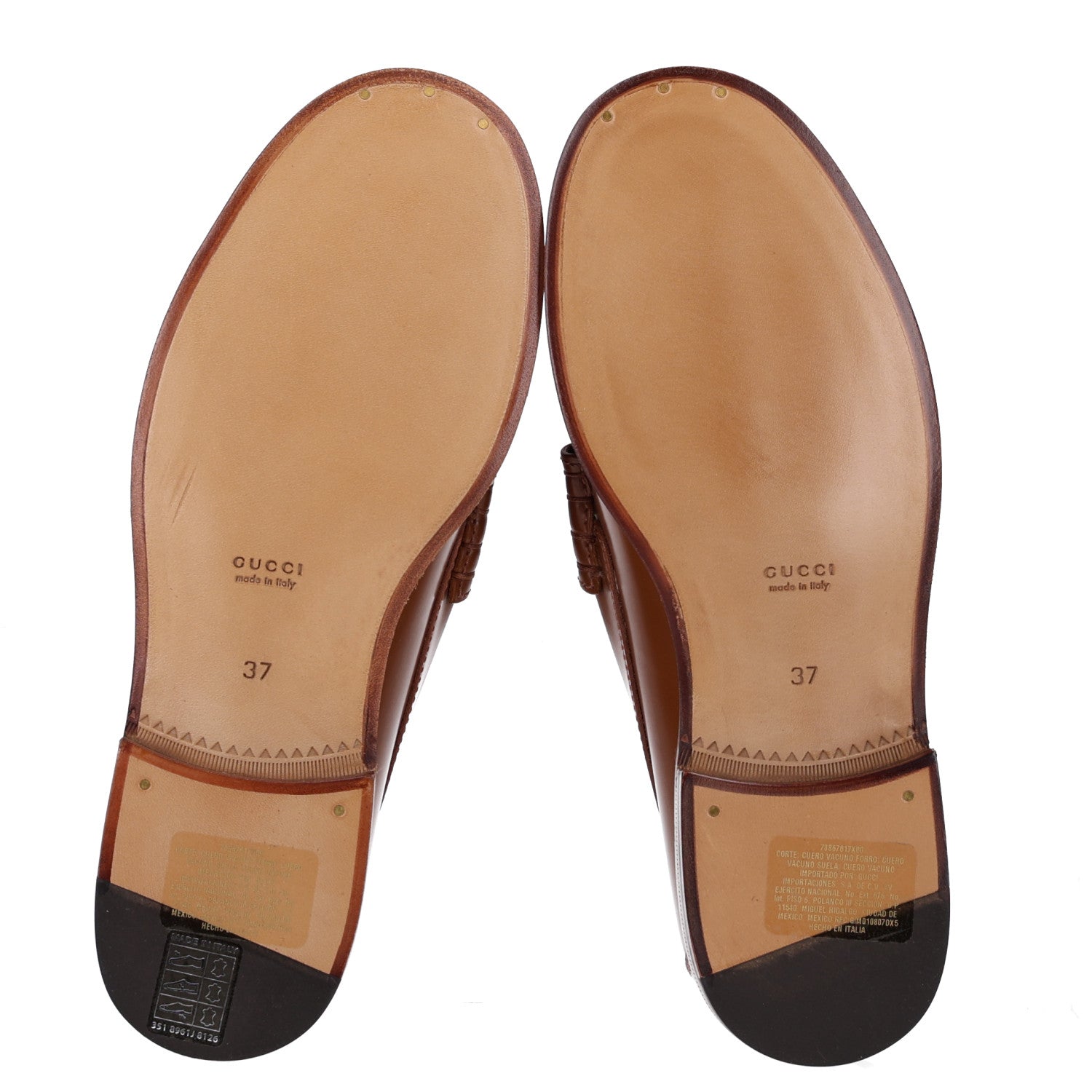 Gucci Millennial Ribot Cut Out Interlocking G Loafers 37 Cuir 6 of 9