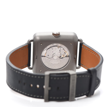 Hermes Titanium Barenia 36.5mm Carre H Automatic Watch Noir 4 of 5