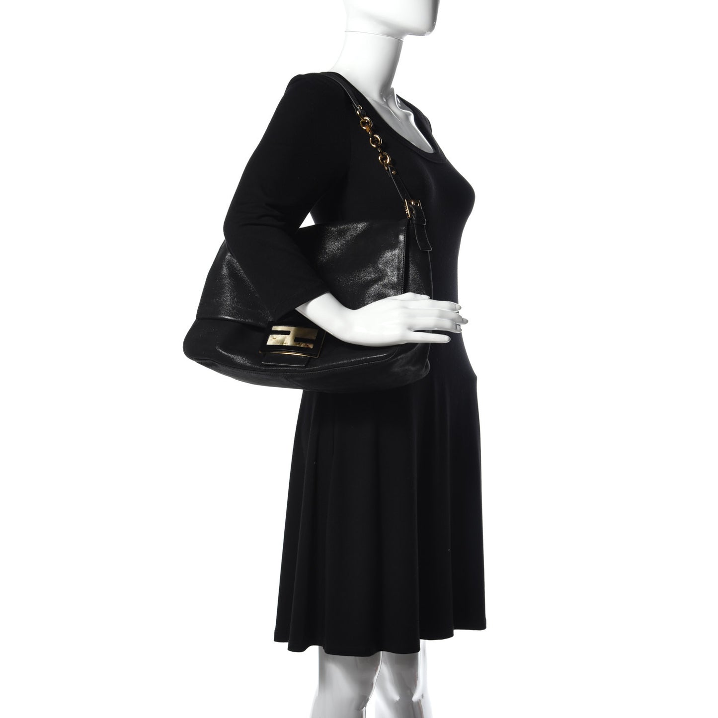 Vitello Savana Big Mama Baguette Black Tartaruga Natural