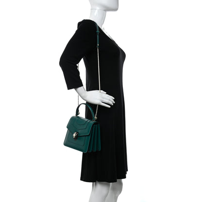Bulgari Calfskin Serpenti Forever Top Handle Emerald Green 2 of 10