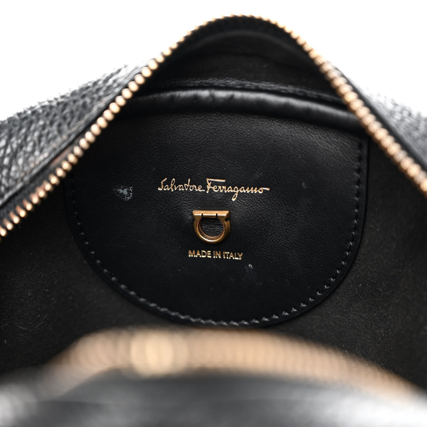 Calfskin Travel Camera Crossbody Bag Black