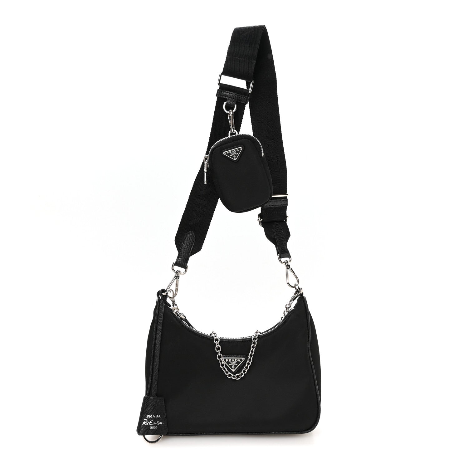 Prada Re-Nylon Saffiano Re-Edition 2005 Shoulder Bag Black 1 of 11