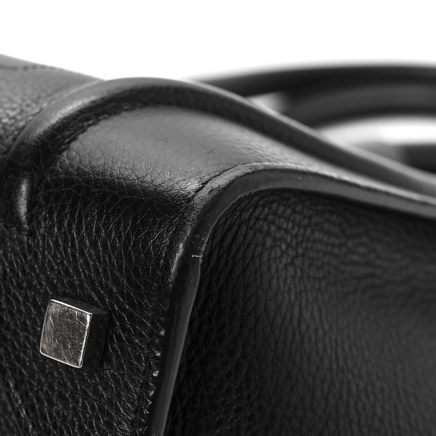 Celine Drummed Calfskin Mini Luggage Black 8 of 9