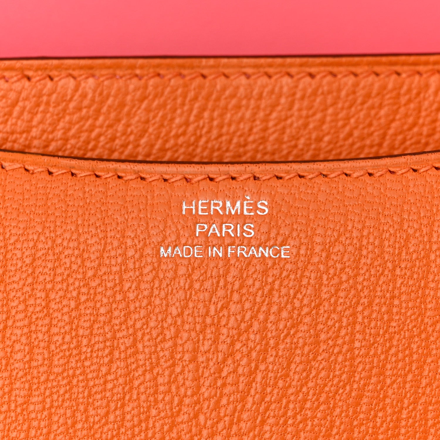 Hermes Chevre Mysore Verso Constance 18 Orange Rose Lipstick 6 of 12