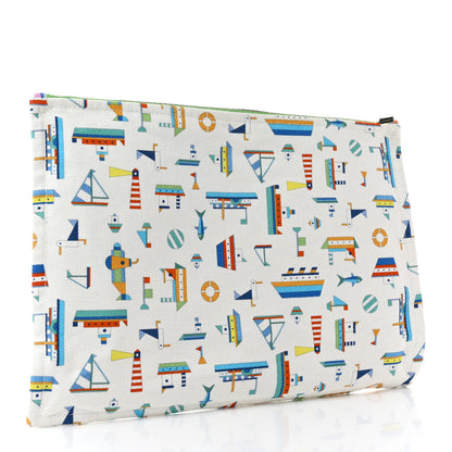 Hermes Canvas Large Petit Chalutier Case Azur 3 of 9