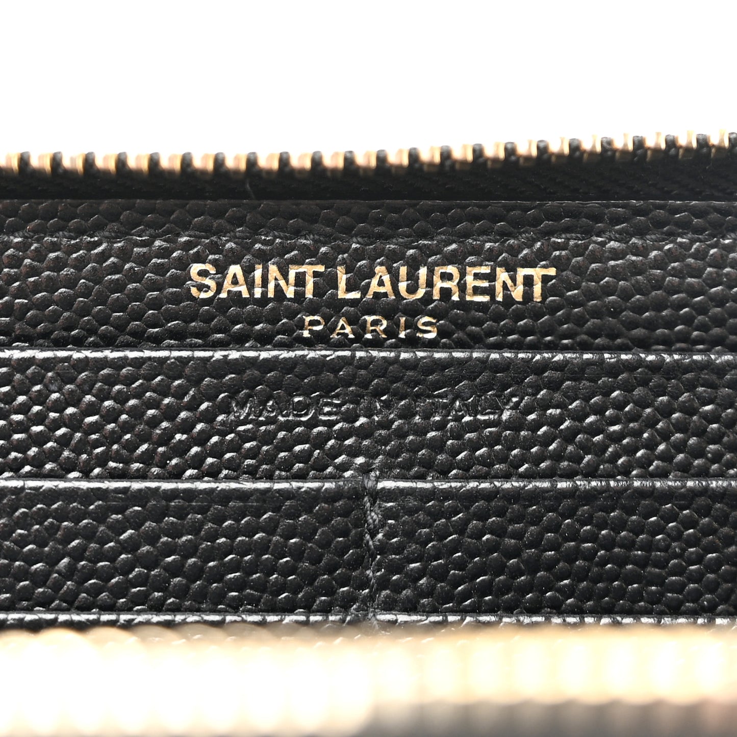 Grain De Poudre Matelasse Chevron Monogram Zip Around Wallet Black