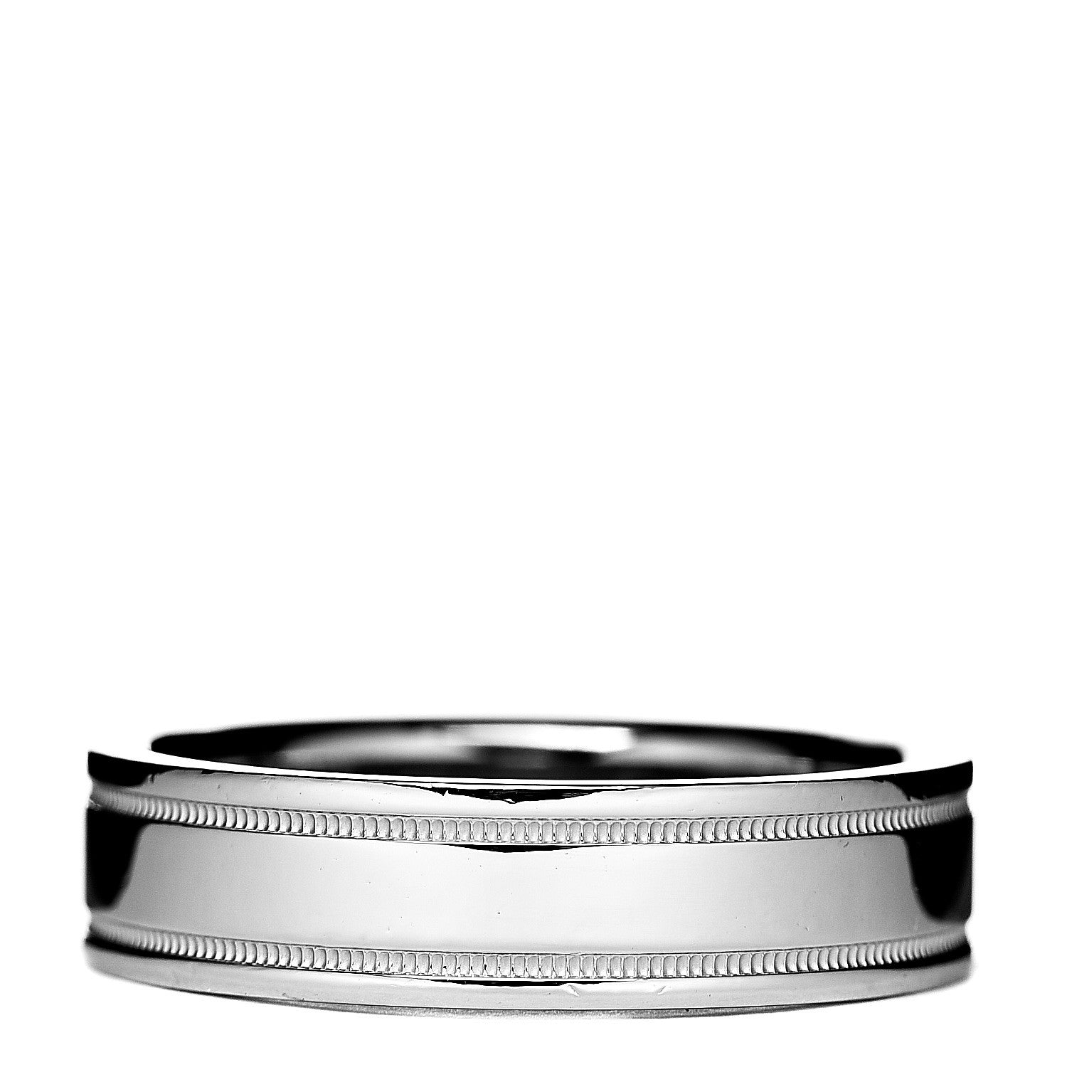 Tiffany Platinum 6mm Double Milgrain Wedding Band Ring 65 11 2 of 4