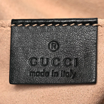 Gucci Calfskin Matelasse Mini GG Marmont Chain Shoulder Bag Black 6 of 12