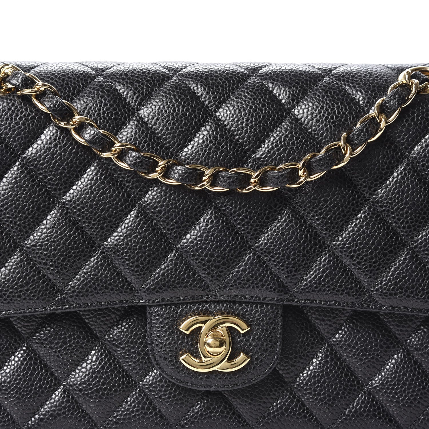 Chanel Caviar Quilted Medium Double Flap Black 10 of 11