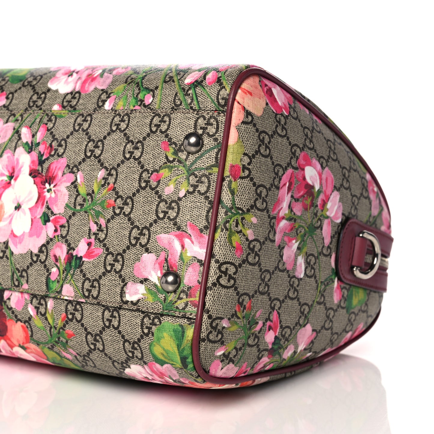 GG Supreme Monogram Blooms Medium Boston Beige Multicolor Dry Rose