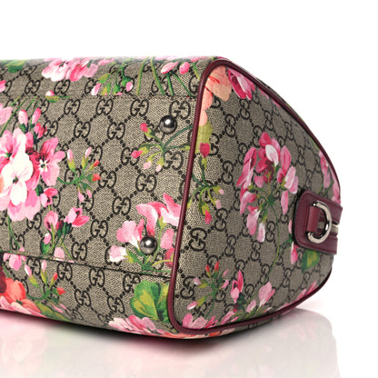 Gucci GG Supreme Monogram Blooms Medium Boston Beige Multicolor Dry Rose 10 of 13