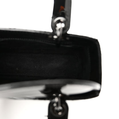 Christian Dior Ultraglossy Patent Cannage Small Lady Dior Black 5 of 10