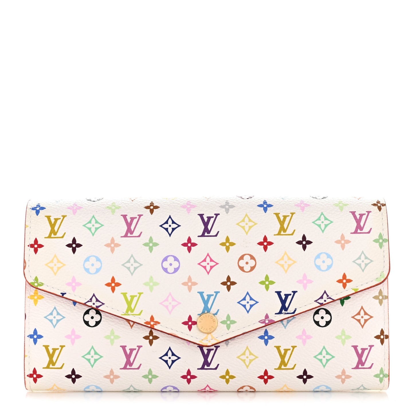 Monogram Multicolor Sarah Wallet NM White Litchi