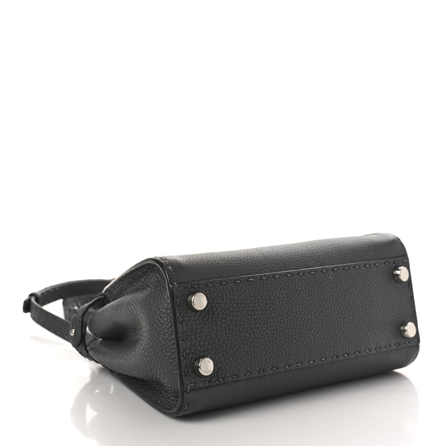 Cuoio Romano Selleria Bi-Color Mini Peekaboo Iconic Satchel Asfalto Latte