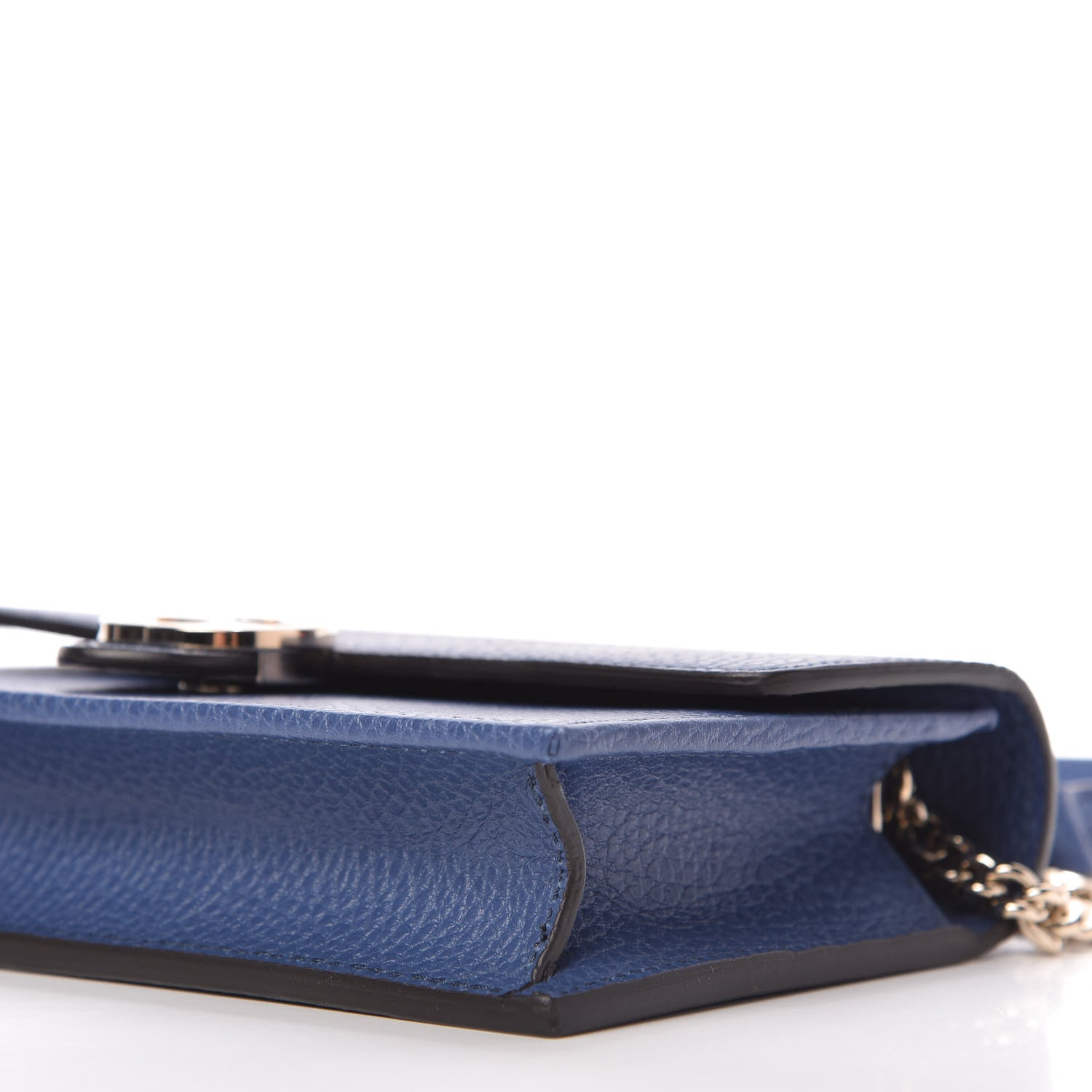 Gucci Dollar Calfskin Interlocking G Chain Wallet Caspian 7 of 11