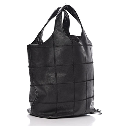 Chanel Calfskin Square Stitched Tassel Bag Black 3 of 17