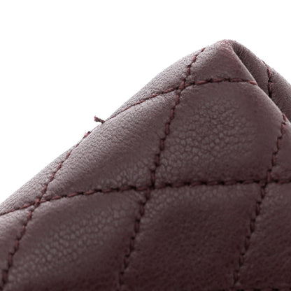 Saint Laurent Lambskin Quilted Gaby Zipped Pouch Rouge Cabernet 11 of 12