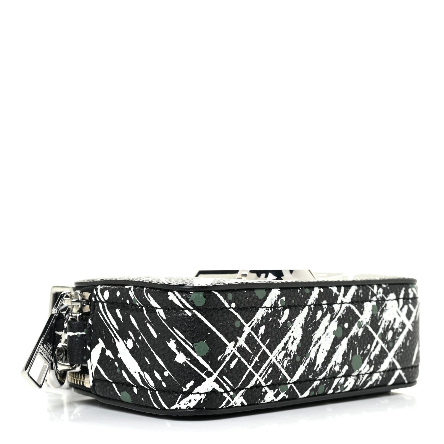 Marc Jacobs Calfskin Paint Splatter Small Snapshot Camera Bag Black Multi 3 of 9