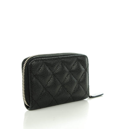 Chanel Caviar Quilted Zip Coin Purse Black 3 of 7