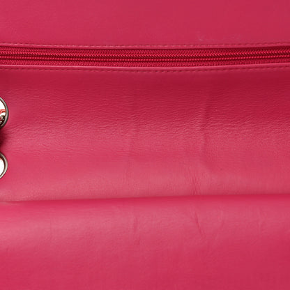 Chanel Patent Quilted Medium Double Flap Dark Pink 12 of 15