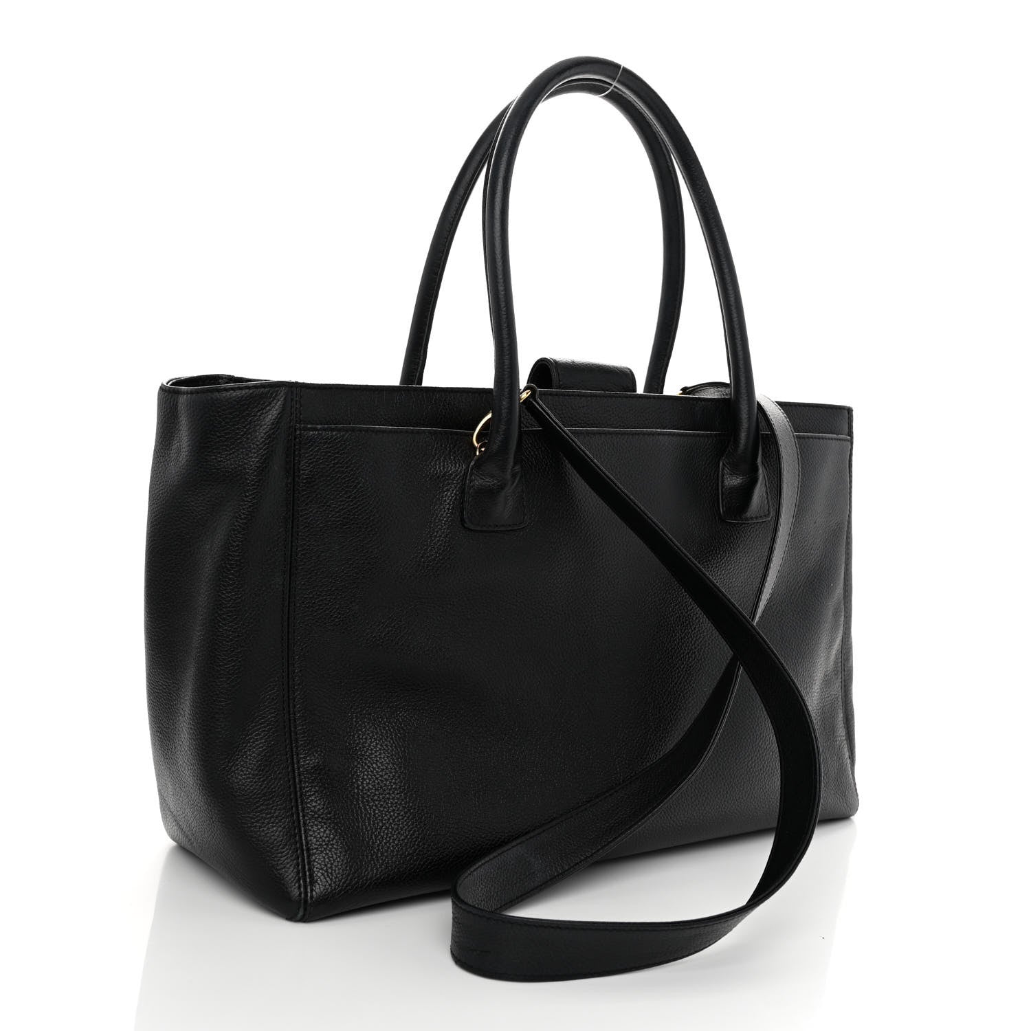 Chanel Calfskin Cerf Executive Shopper Tote Black 3 of 10