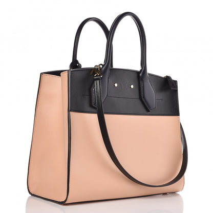 Louis Vuitton Calfskin City Steamer MM Vanilla Black 3 of 10