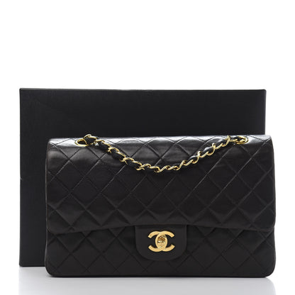Chanel Lambskin Quilted Medium Double Flap Black 17 of 17