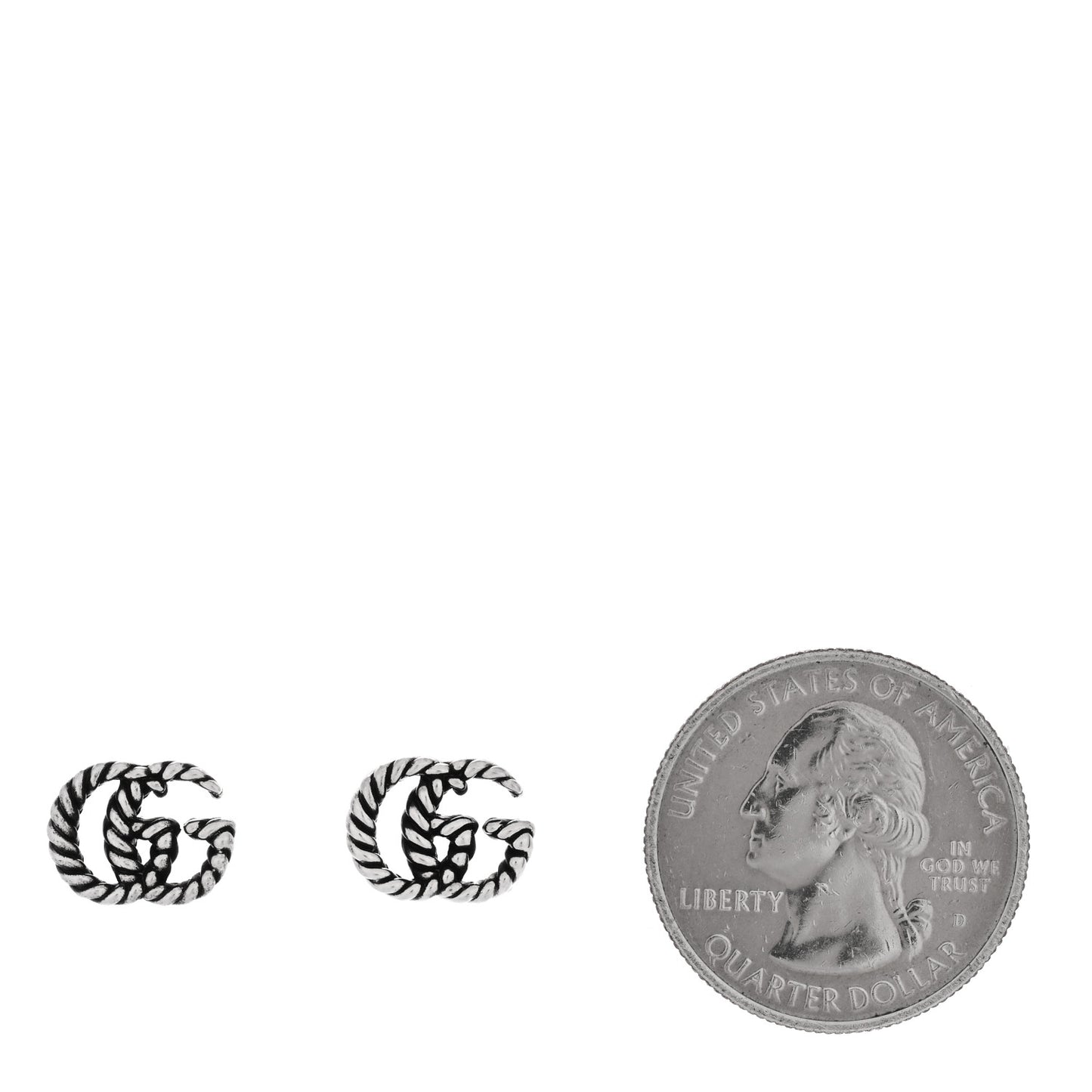 Sterling Silver Torchon Double G Earrings
