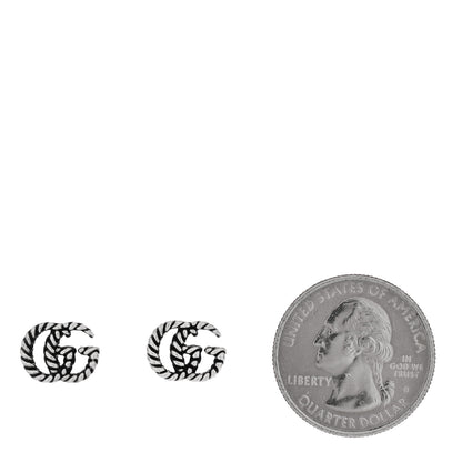 Gucci Sterling Silver Torchon Double G Earrings 2 of 5