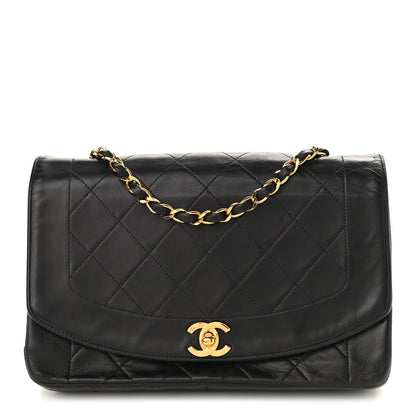 Chanel Lambskin Quilted Medium Single Flap Black 1 of 13