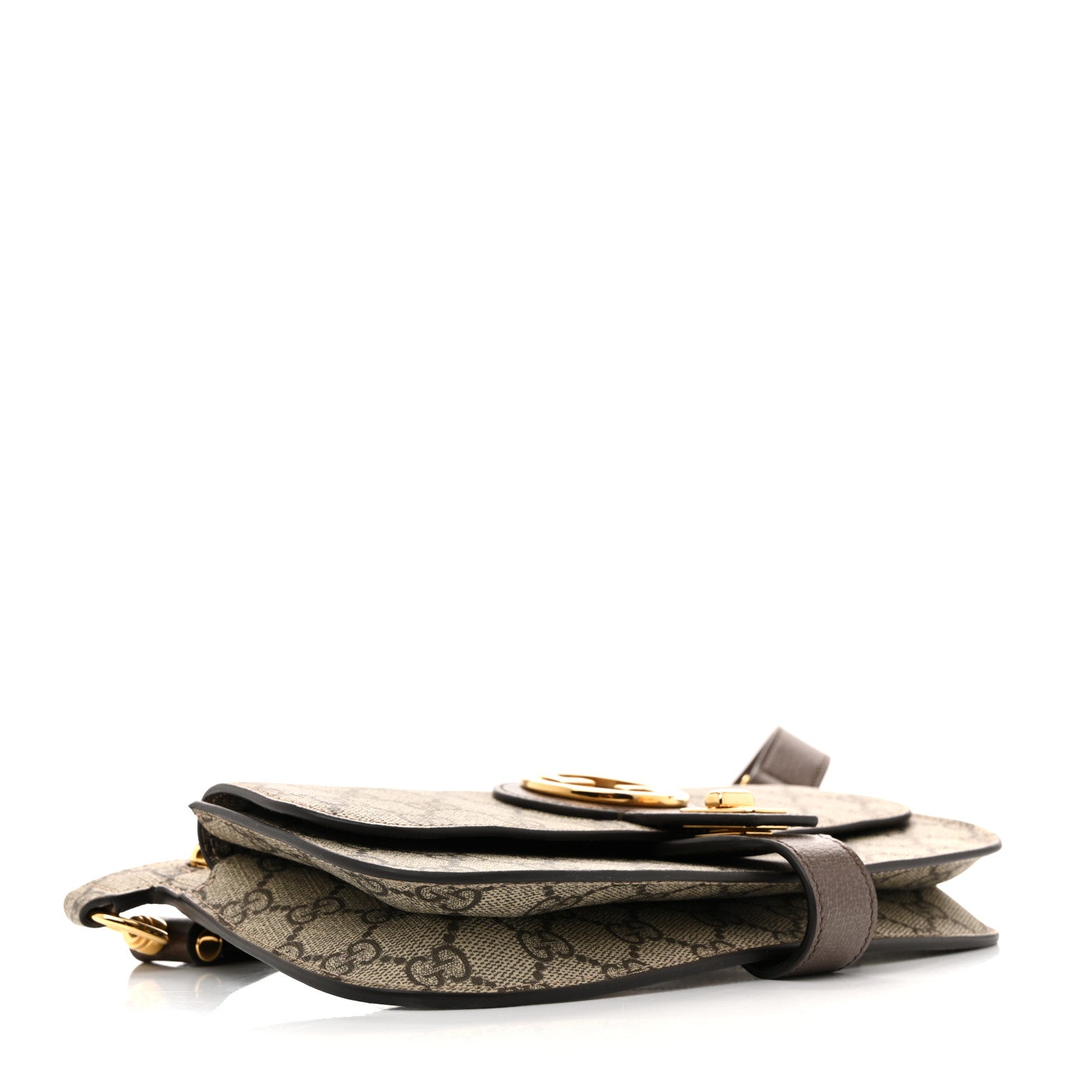 Gucci GG Supreme Monogram Textured Dollar Calfskin Blondie Belt Bag Beige Ebony New Acero 4 of 12