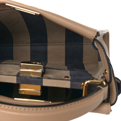 Fendi Nappa Nubuck Pequin Flower Inlay Mini Peekaboo Iconic Satchel Cuoio Multicolor 4 of 8
