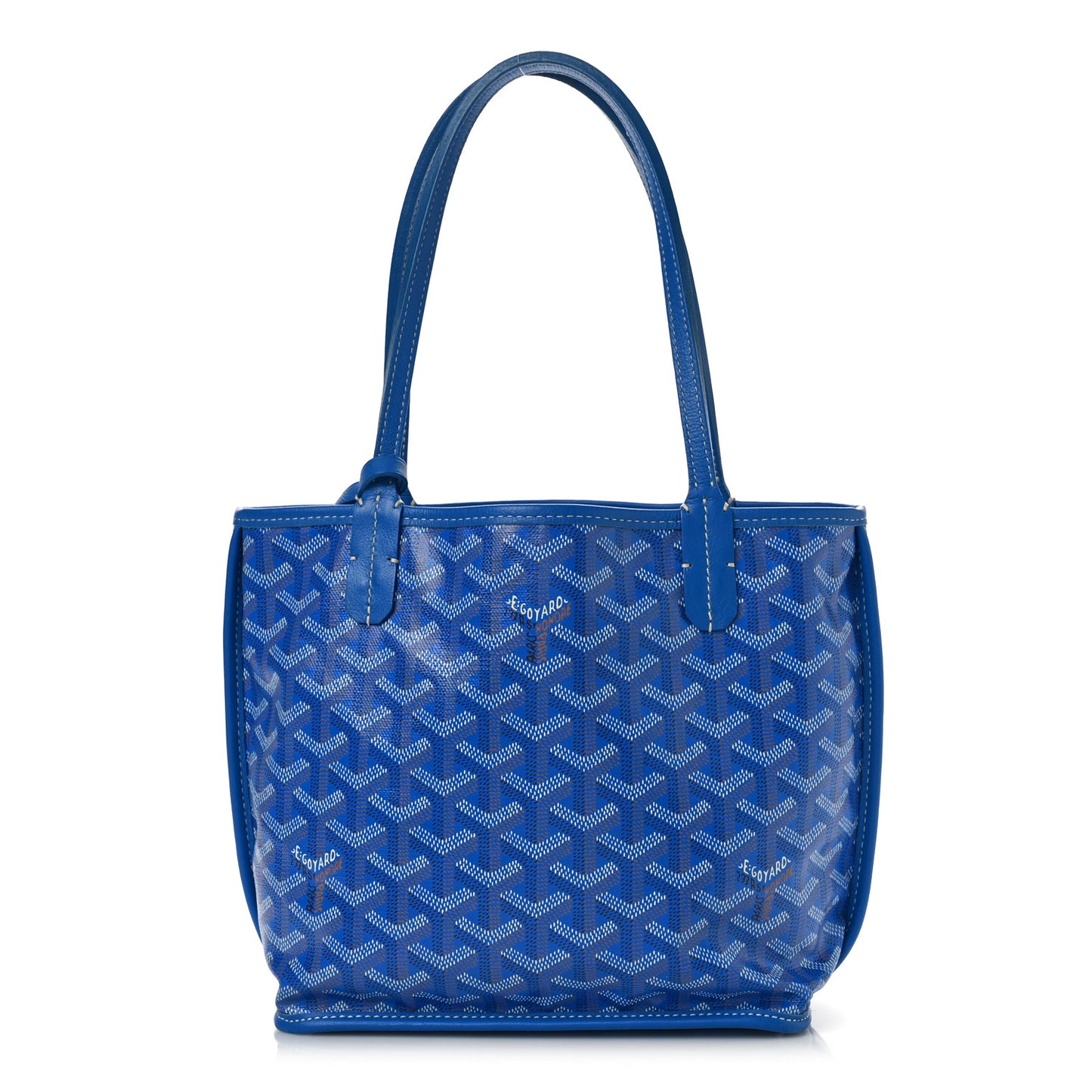 Goyardine Reversible Mini Anjou Sky Blue