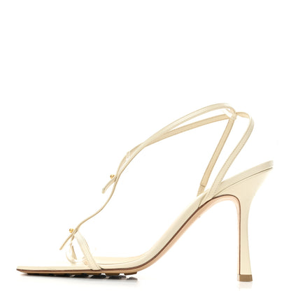 Bottega Veneta Lambskin Studded Stretch Multi Strap 90mm Sandals 41 Sea Salt 1 of 8