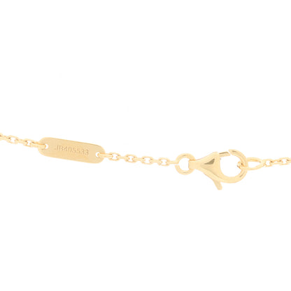 Van Cleef & Arpels 18k Yellow Gold Mother of Pearl Lucky Alhambra Butterfly Pendant Necklace 4 of 5
